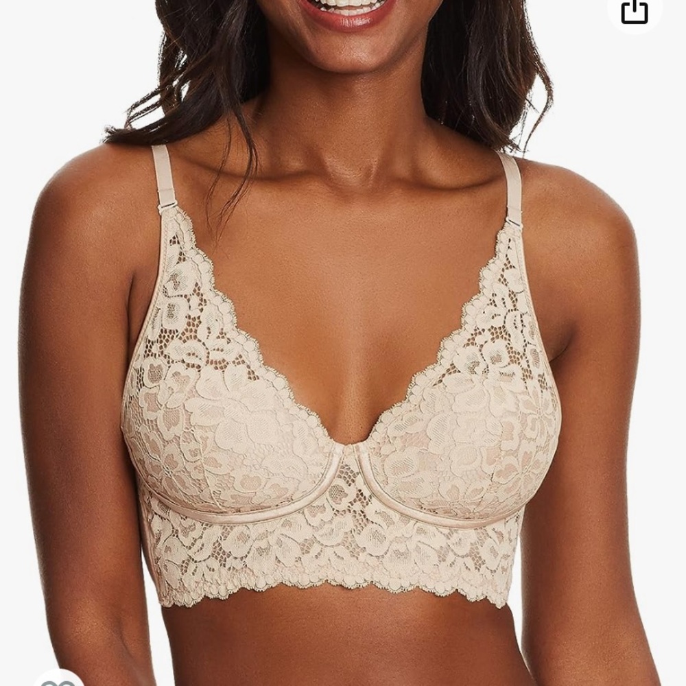 Wireless Lace Longline Bra ❤️